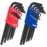 Allen Wrenches Set, 26pcs SAE and Metric Allen Key Set, Long Arm Ball End Hex Key Set Tools for Hex Head Socket Screws - 2 Sets