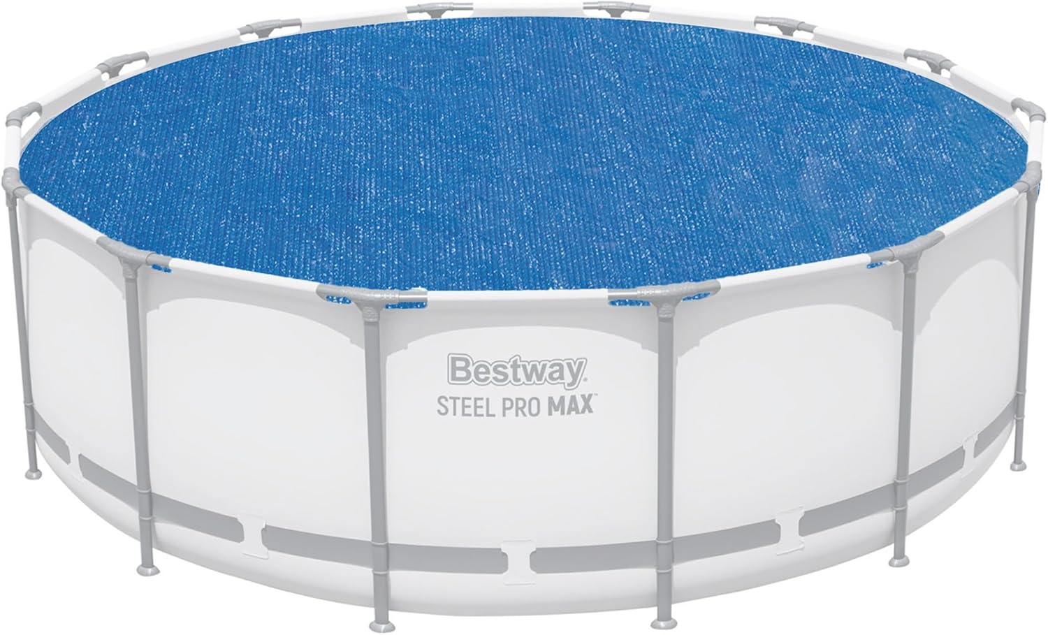 Bestway Round Solar Pool Cover for 18' Above Ground Pool - Frame and Steel Wall Models, Solar Heating Protector with Outdoor Leaf & Debris Protection