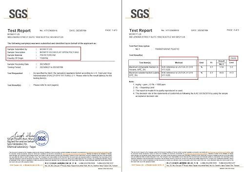 Miniatura 7 de Wowfit Bolsas de polietileno abiertas planas de plástico transparente de 100 quilates 18 x 24 pulgadas ideales para probar pan masa almacenamiento