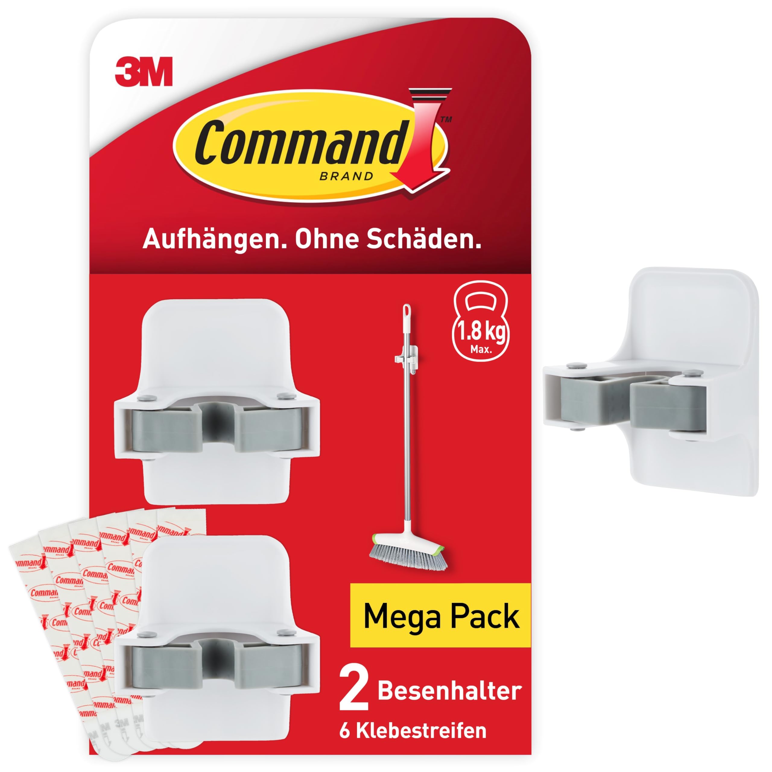 Command Badezimmer-Organizer Aus Metall In Satin-Nickel - Wasserfeste Klebestreifen, Kein Bohren Nötig