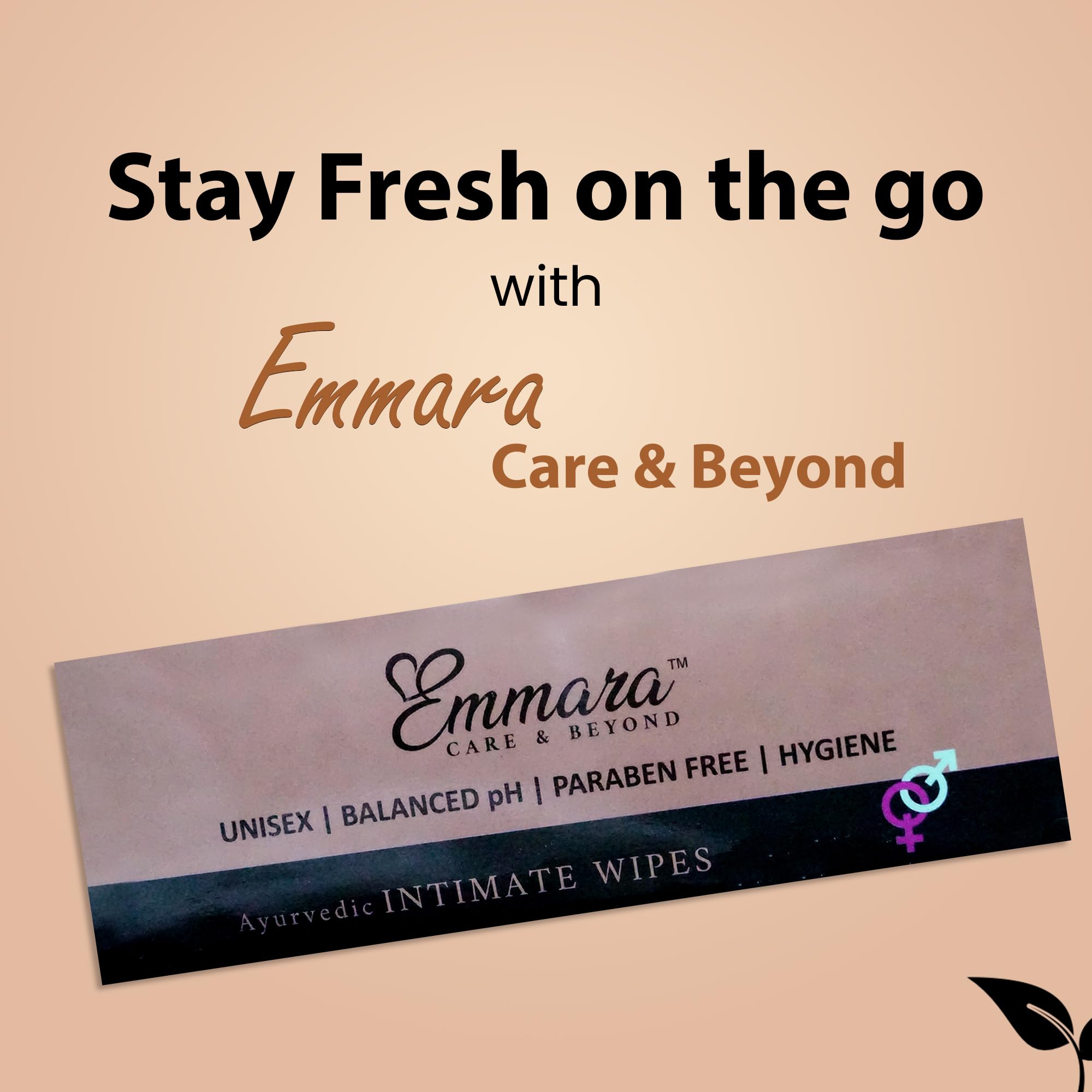 Emmara Ayurvedic Intimate Hygiene Wet Wipes | Unisex | pH balanced Wipes | Tea Tree Oil & Neem Extracts | 50 Intimate Hygiene Wet Wipes | For Pre and Post Intimacy|Vaginal Wipes 1