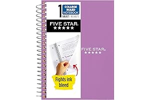 Five-Star One Subject Notebook: Stay Organized in Style