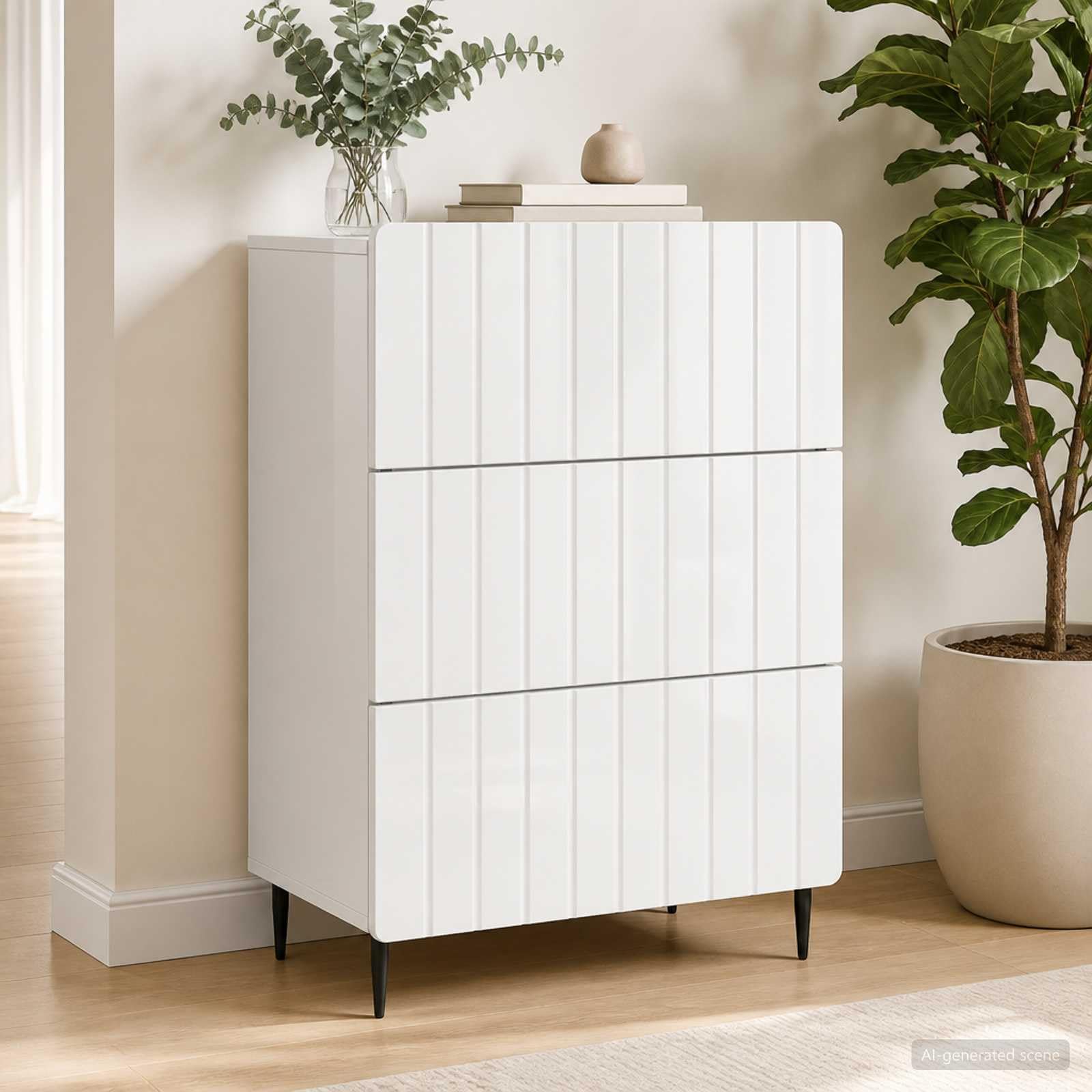 Mobile Con Cassetti Bianco 66 x 34,5 x 92 cm