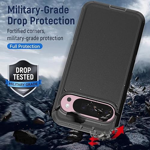 Miniatura 3 de Defender Series - Funda para Google Pixel 9 Pro XL, resistente y duradera, grado militar, a prueba de golpes, con protección de puerto, incluye