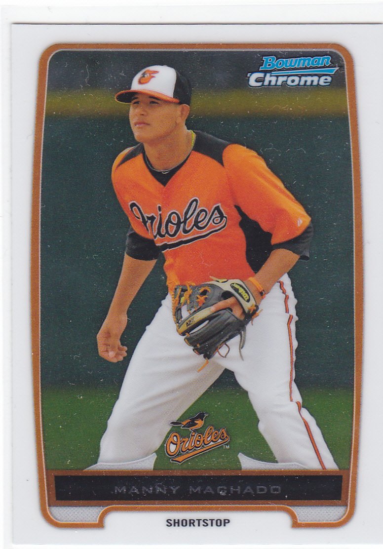 Amazon.com: 2012 BOWMAN CHROME MANNY MACHADO ROOKIE CARD : Sports