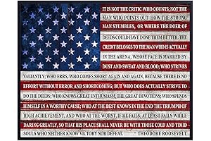 Patriotic Civics Poster for Classroom: Courage Teddy Roosevelt Quote