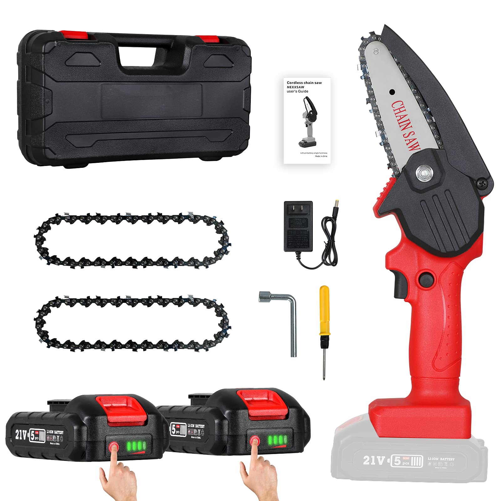 Buy Cordless Mini Chainsaw,4 inch OneHand Handheld Electric Portable