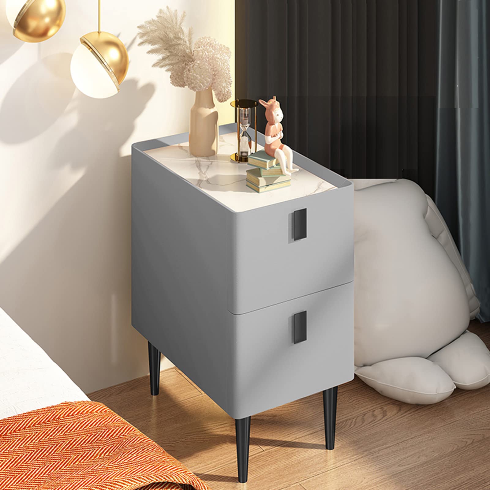 Amazon.co.jp: 25cm ベッドサイドテーブル、無垢材の非常に狭いナイト