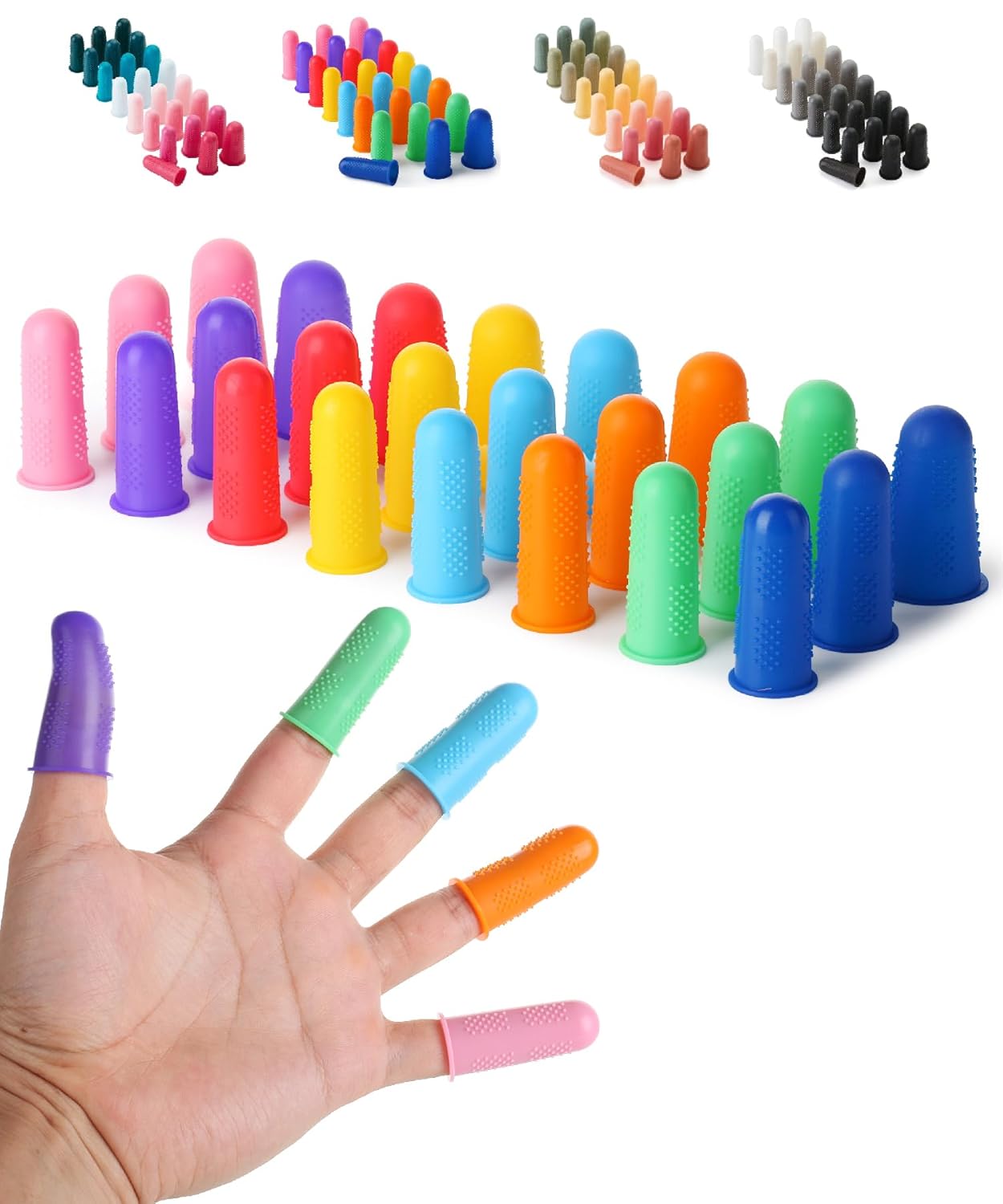 Mr Pen- Hot Glue Gun Finger Protectors 24 pcs Silicone Thimble Finger Guard for Hot Glue