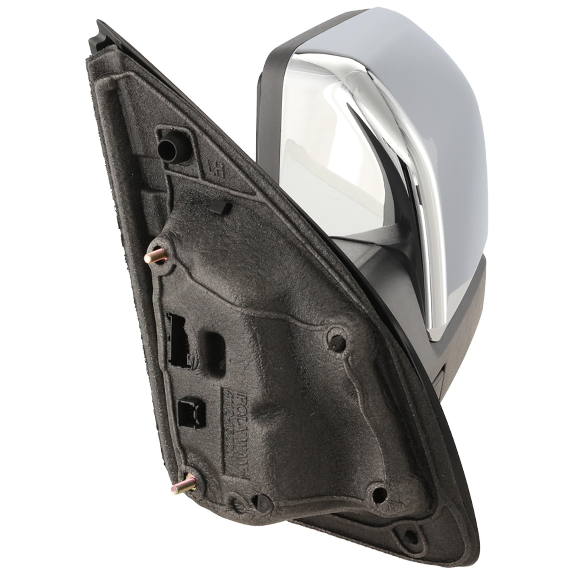 Garage-Pro Specchietto sinistro riscaldato per Ford F-150 2015-2018, pieghevole, con luce di segnalazione, monitor punto cieco, lampada di memoria e pozzanghera; senza regolazione automatica cromata