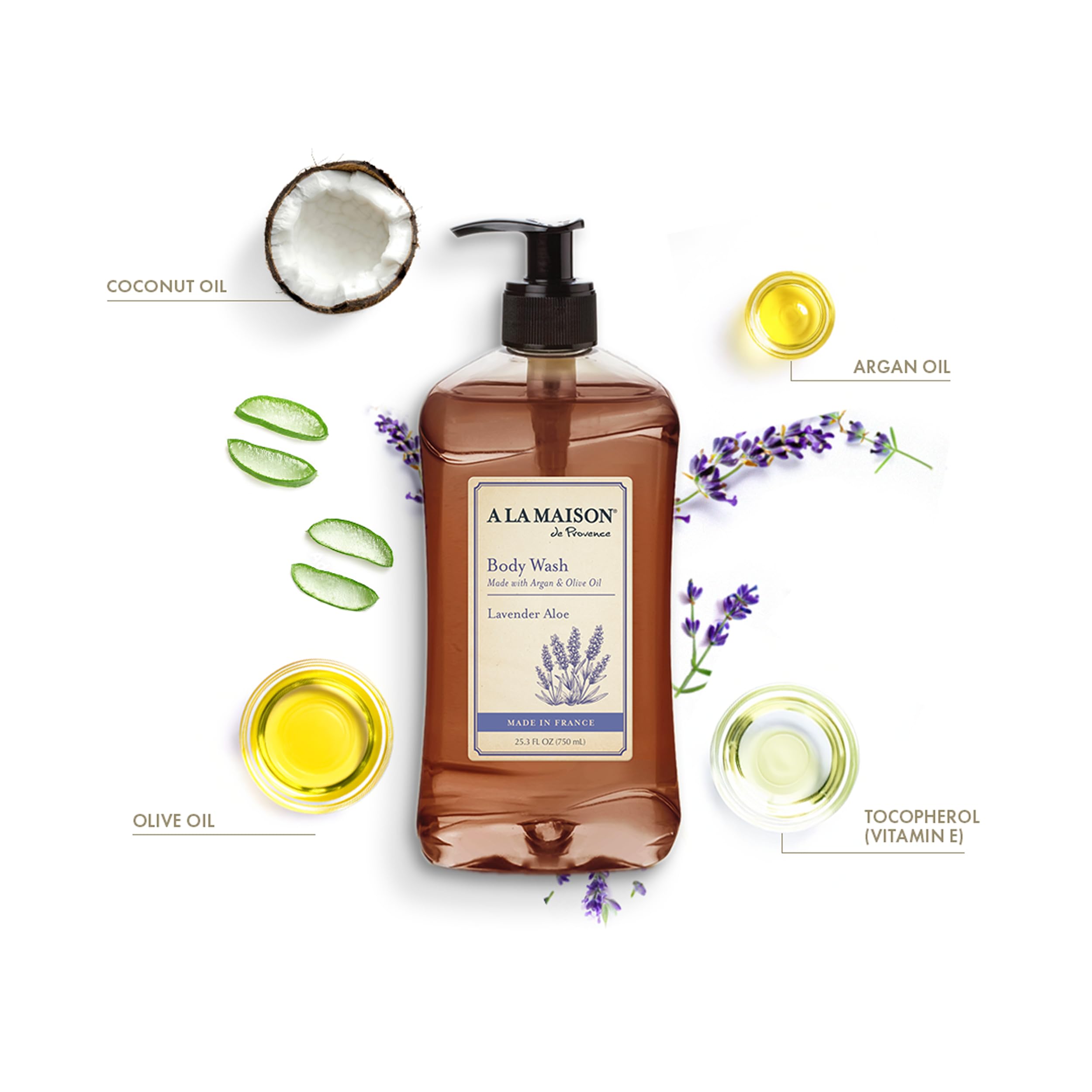 Amazon.com: A LA MAISON Lavender Aloe Body Wash 25.36 Fl Oz, 3
