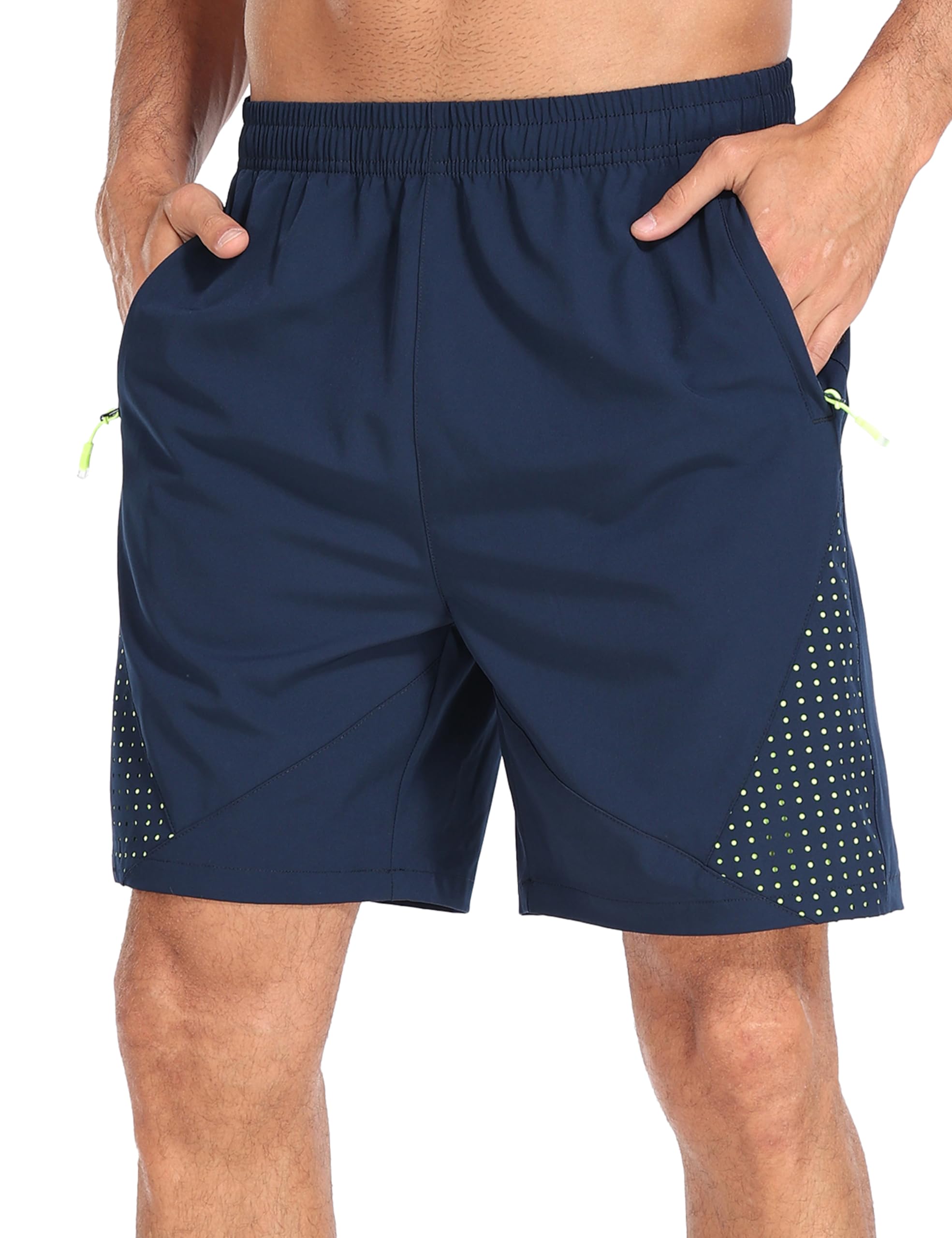 MoFiz Sportshorts Herren Kurz Trainingshose Laufshorts Leicht Schnell Trocknend Sommer Shorts Freizeithose Wandershorts mit Reißverschlusstaschen
