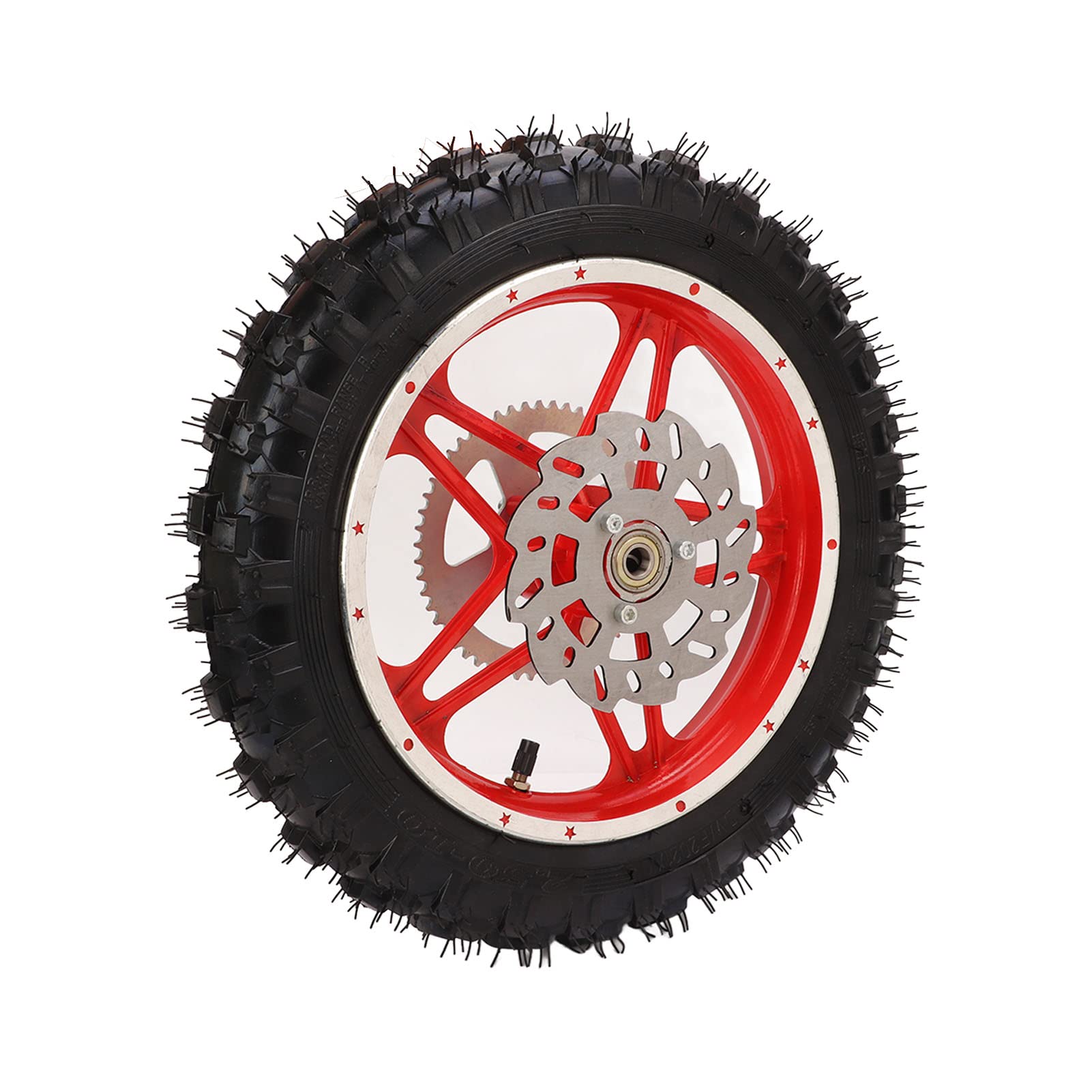 Pneus de Motocross pour Moto Tout-terrain 2,5 à 10 Pouces Ensemble de Pneu de Jante de Roue Arrière Antidérapant et Résistant à L'usure pour Motos Tout-terrain Dirt Pit Bikes