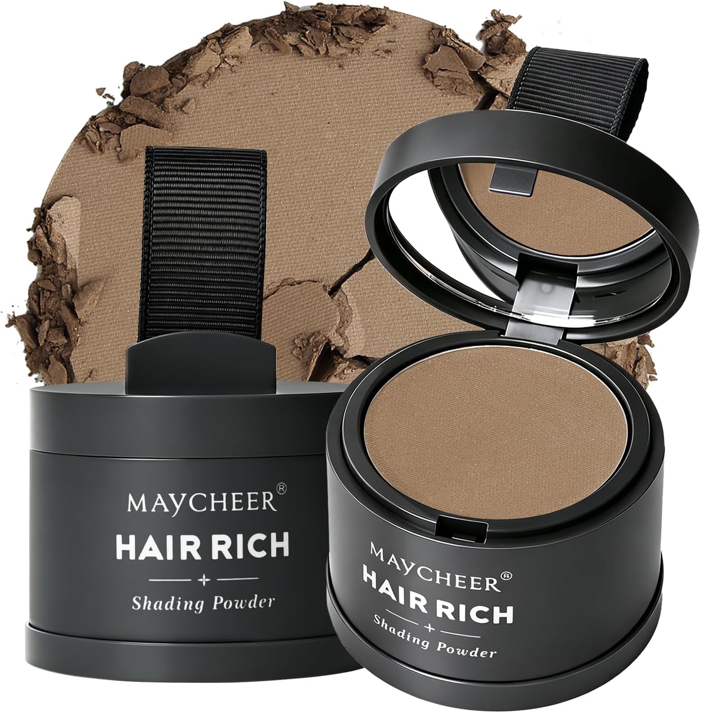 Root Touch Up Powder for Thinning Hair - Hairline Shadow and Gray Coverage #01 Dark Brown