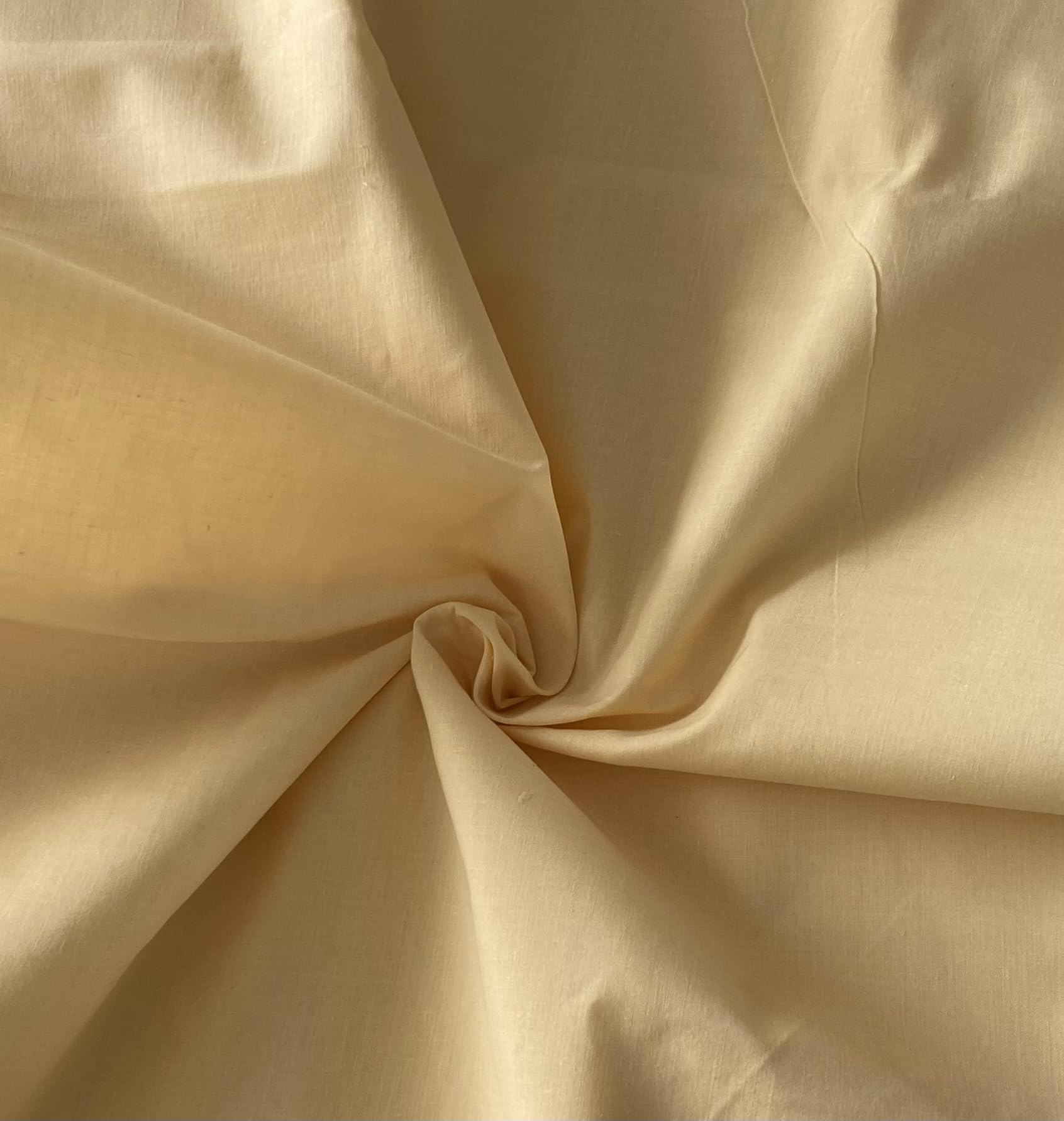 Fancy Textiles Plain Polycotton Dress Craft Fabric 44'' Wide (1 Meter(pre Cut), Cream) — image 1
