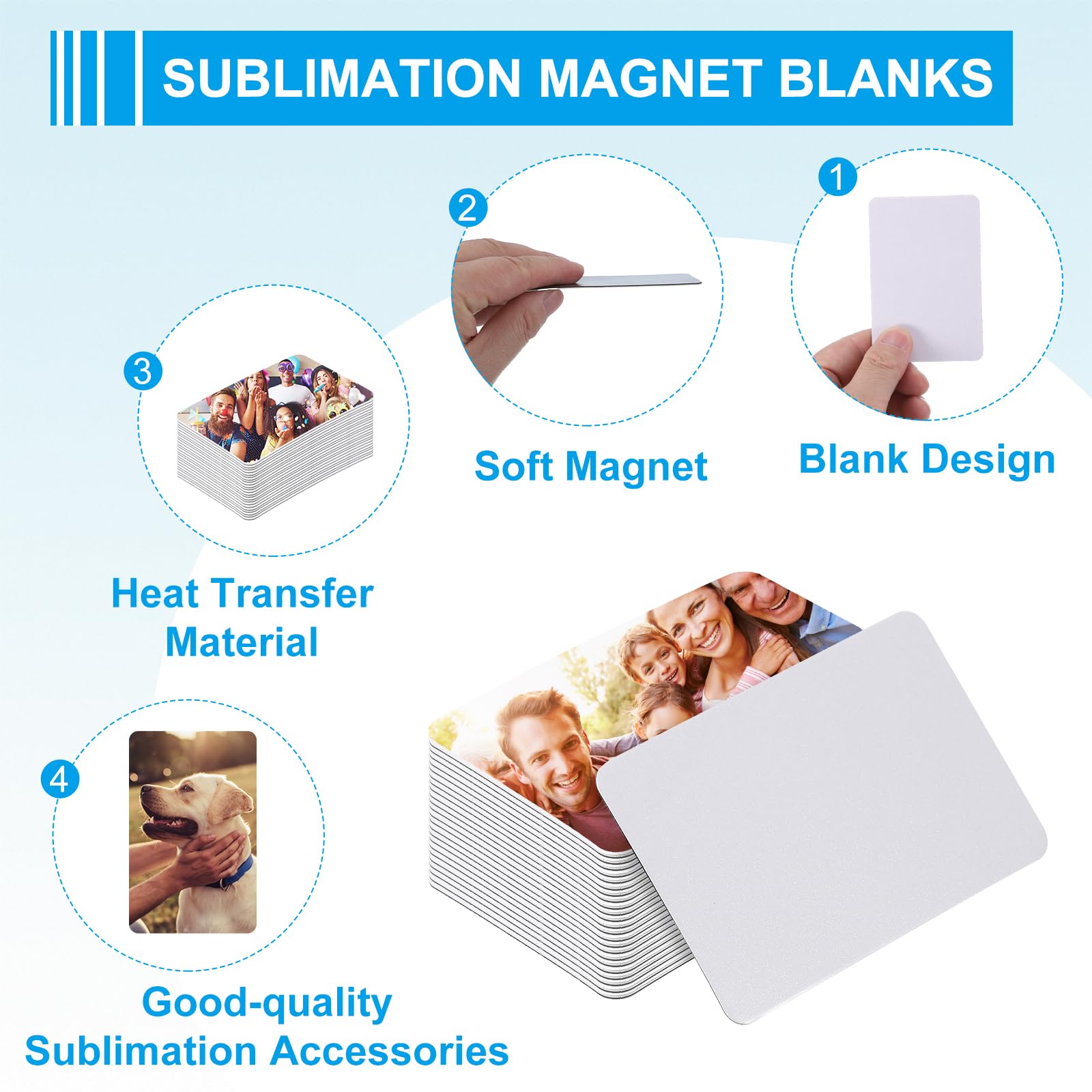 PATIKIL 2.36 x 3.54" Sublimation Magnet Blanks - Image 3