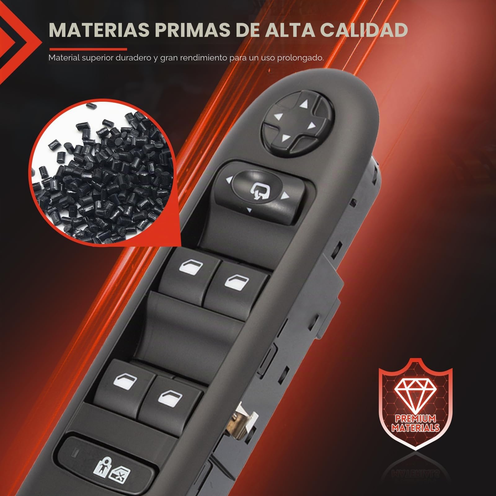 Interruptor Elevalunas Lado Conductor Para 3008 5008 6490.X6 96650621ZD Control Elevalunas Delantero Izquierdo Para 6490 X6 6490X6 Botón Elevalunas Retrovisor