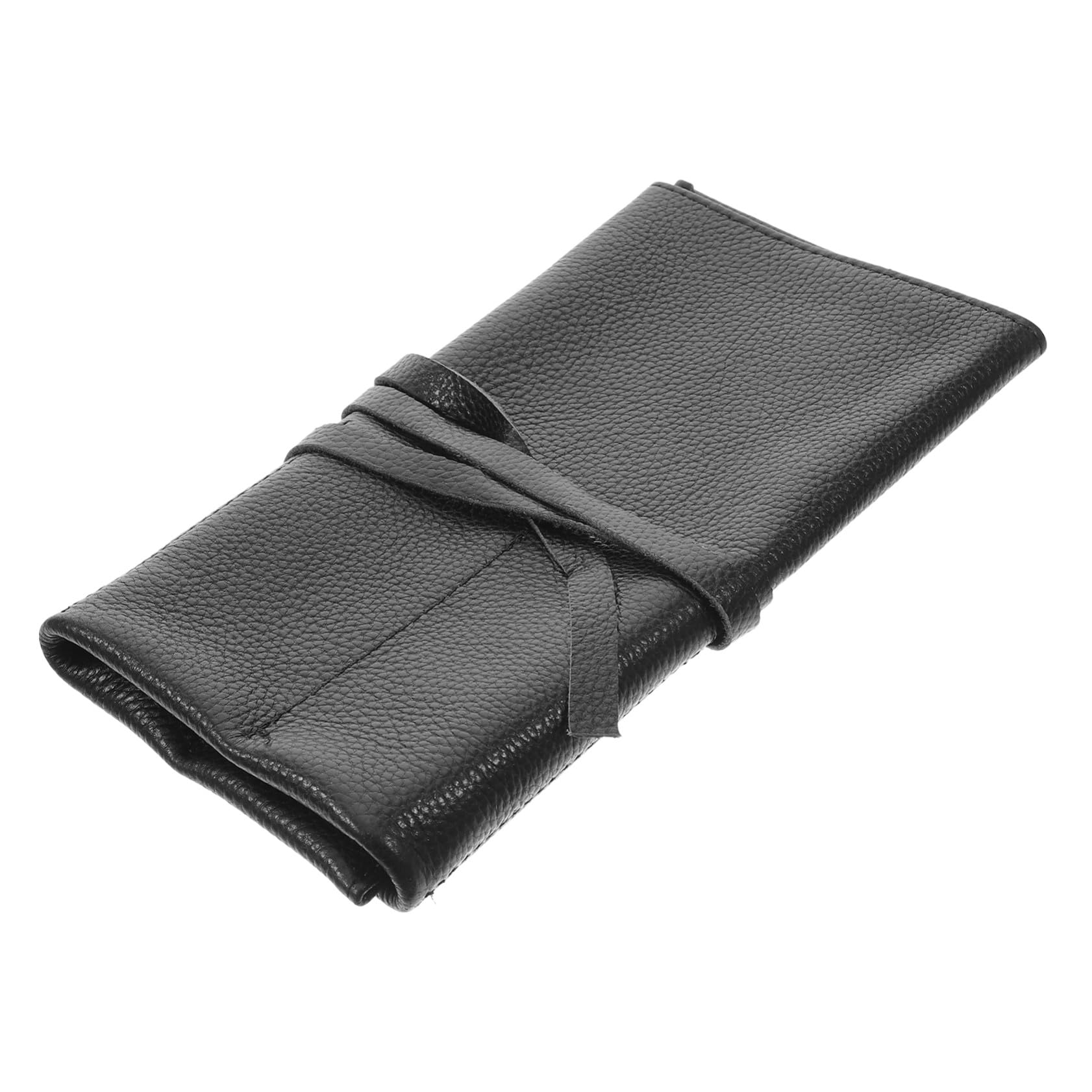 Toyvian Uhrenreisetasche aus Leder, Schwarz, Faltbar, Kompakt und Elegant | Reise Uhrenetui mit Reißverschluss, Schützt vor Kratzern, Leicht und Handlich für Uhrenliebhaber