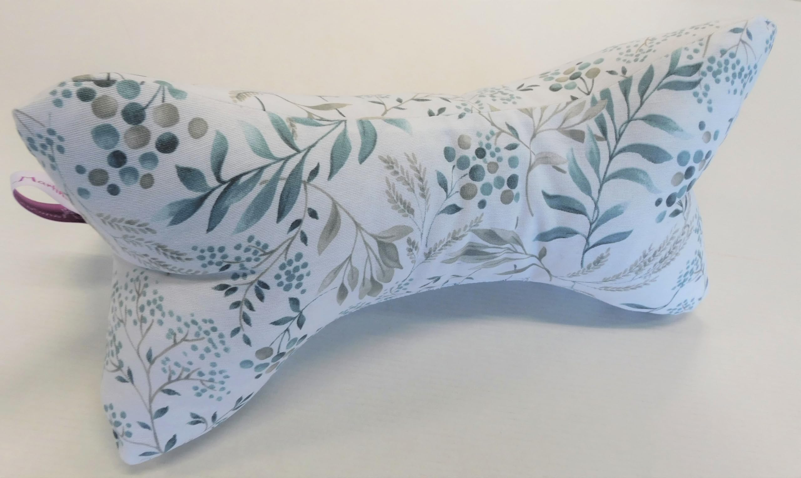 Manufaktur Martinshof Reading Bone Grasses / Leaves Neck Pillow, Neck Bones, Reading Cushion, Reading Bone, Bookend, Relaxing Pillow, Neck Support, Ergonomic, Cotton