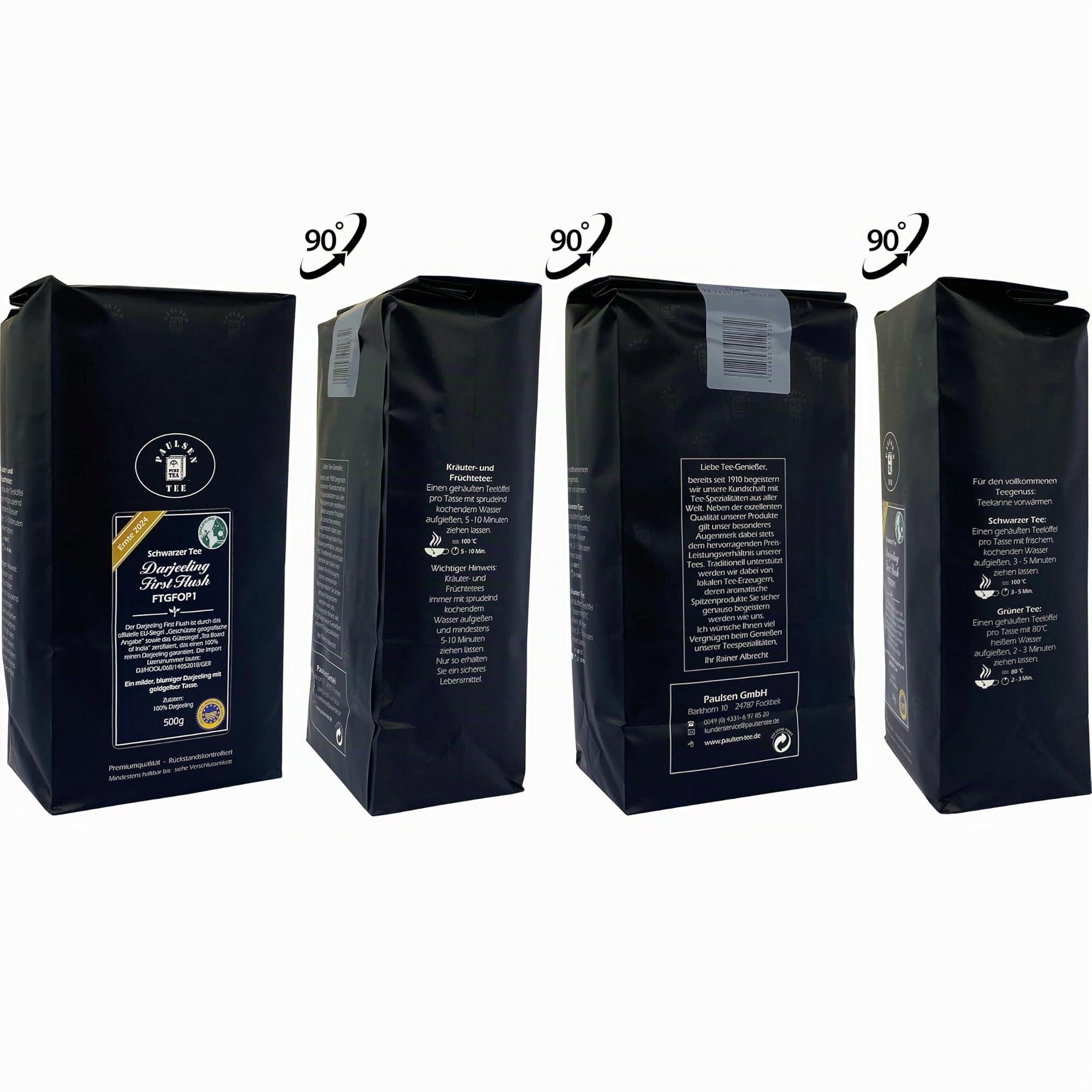 Paulsen Darjeeling First Flush FTGFOP1, Ernte 2024, schwarzer Tee, 1000g