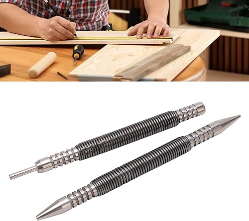 Juego de perforadores de bisagra, 2 piezas de doble cabeza y juego de punzón de bisagra, juego de uñas de resorte 3500 PSI Striking Force