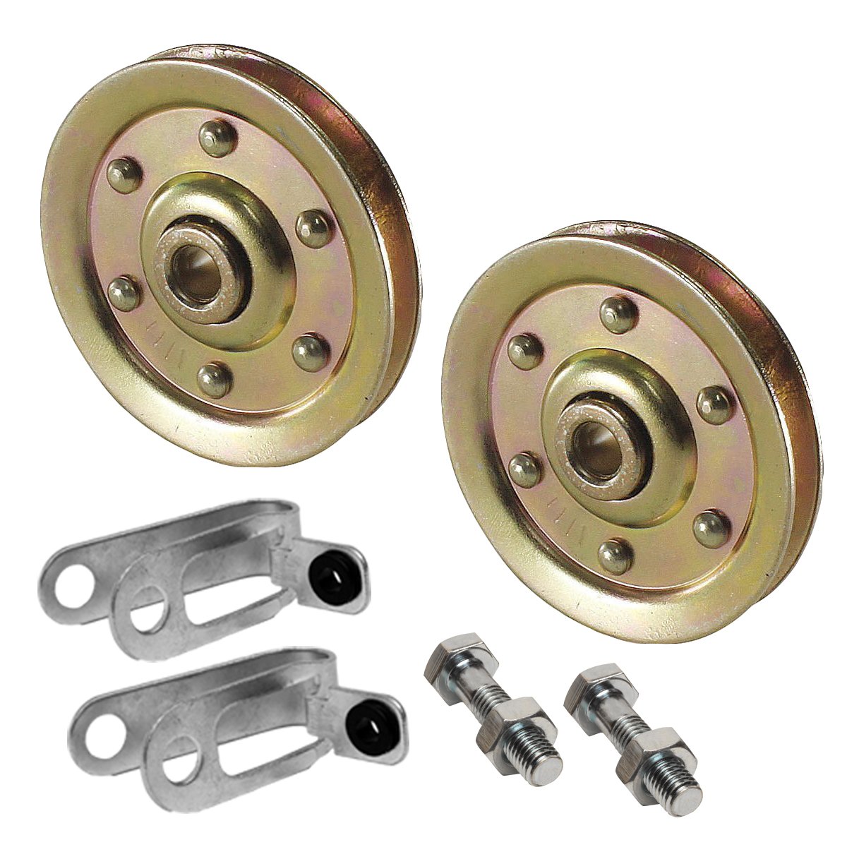 2 Pulegge Per Porta Da Garage RURAL MART 3'' – Carico 200 Lbs – Resistente – Confezione Da 4
