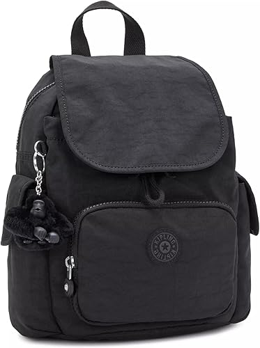 Miniatura 5 de Kipling Mochila estampada City Pack, Negro (Black Noir), Mini mochila City Pack para mujer, mochila ligera y versátil
