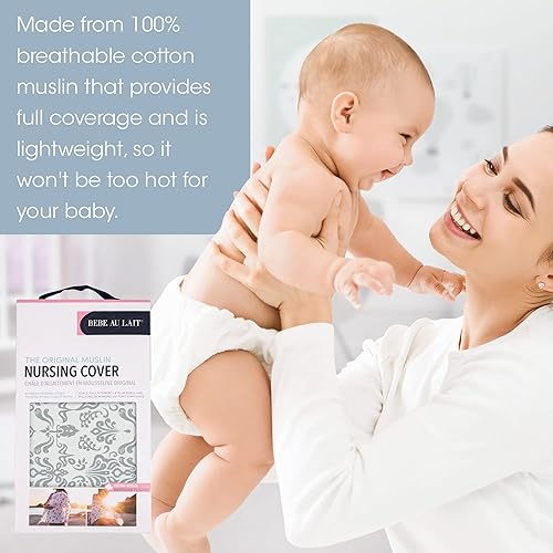 Miniatura 4 de Bebe au Lait Funda de lactancia de muselina de primera calidad ligera y transpirable cuello abierto talla única - Atherton Athens,