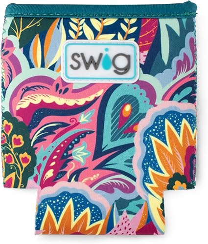 Miniatura 46 de Swig Life Skinny Can Coolie, soporte delgado de 12 onzas, enfriador de neopreno aislado con bolsillo, fundas para botellas de cerveza altas, All