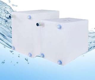 RecPro 10 & 16 Gallon Fresh Gray Water Tank Combo Pack for RVs, Food Trucks - USA-Made, BPA-Free Polyethylene
