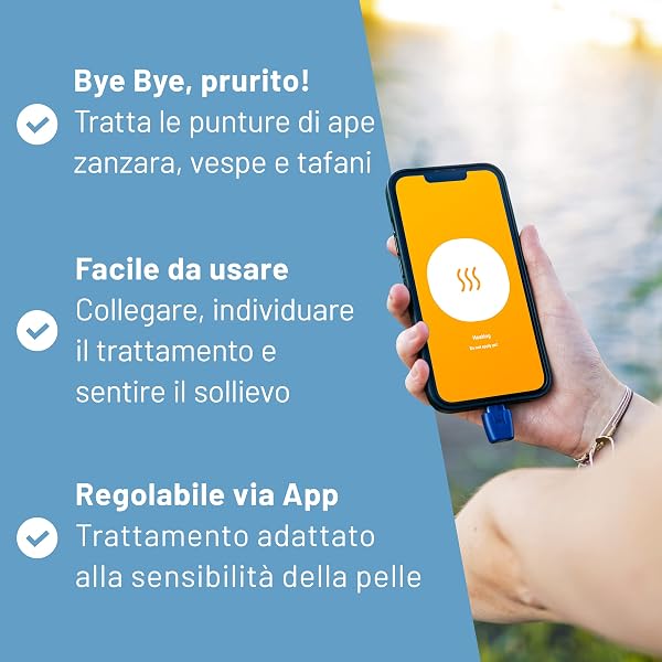 heat it - Cura punture di insetti per il tuo smartphone - Trattamento senza sostanze chimiche di prurito e dolore con calore concentrato - per Android USB-C (non per iPhone 15/16) - 3