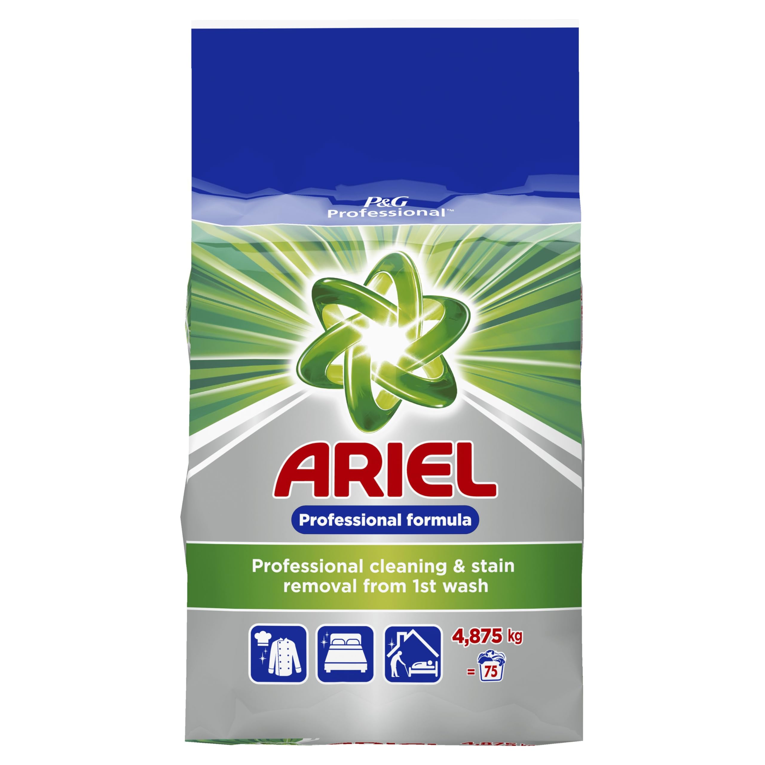 Ariel Professional Detergente En Polvo Para Lavadora Regular, 150 Lavados, 9.75 kg, Eliminación De Manchas Y Limpieza Increíbles Desde El Primer Lavado