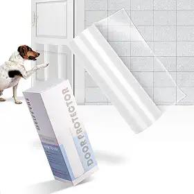 Protetor de porta contra arranhões de cães, 500 cm x 20 cm, fita antiarranhões, almofada ultra durável para cães gatos, protetor de moldura de porta para porta de tela, janela, parede, perna de chari