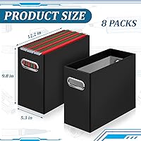 Vista 2 de Jutom Organizador de archivos, 8 paquetes de carpetas de almacenamiento de archivos de cartón, tamaño carta, portátil, soporte de escritorio