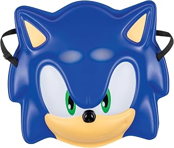 Disguise Sonic Costume Mask, Officially Licensed Sonic the Hedgehog Halloween Costume Accessory, Unisize 8+