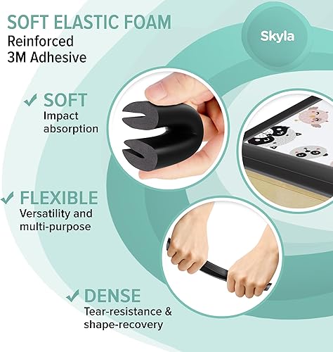 Miniatura 4 de Skyla Homes - Protectores suaves de esquinas para bordes afilados de muebles, multiusos de alta resistencia, adhesivo 3M, protector a prueba de