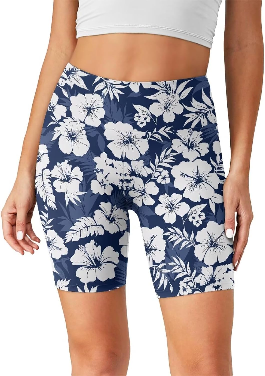 Biker Shorts Women Tummy Control Butterfly Soft Workout Shorts Butt Lifting Booty Shorts High Waisted Running Short