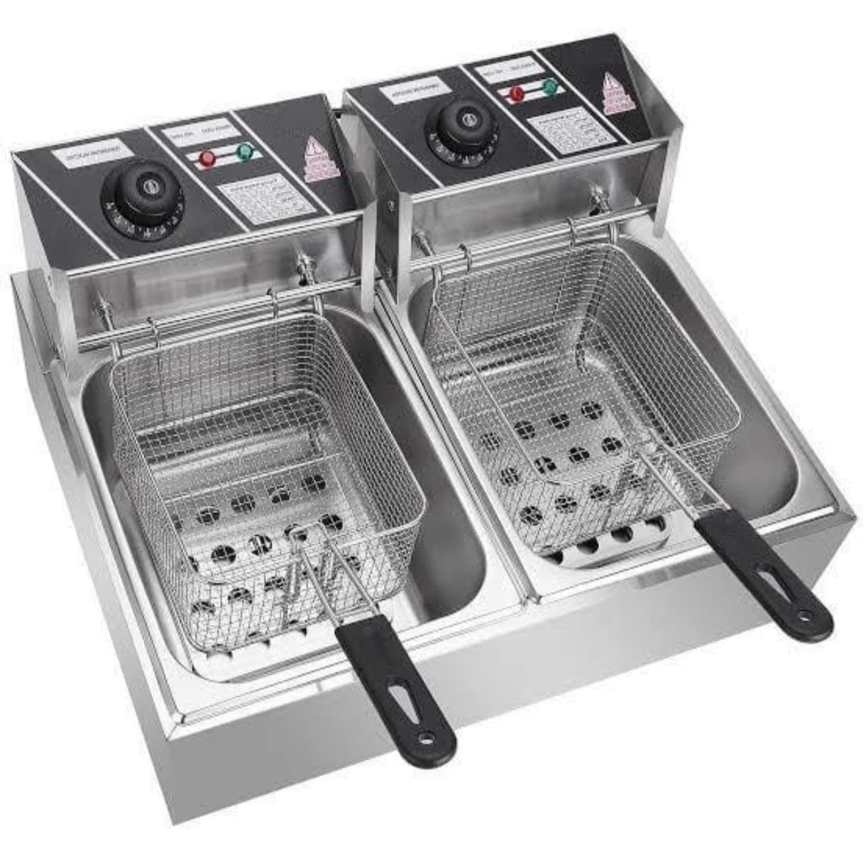 Modern India Kitchenware 12 Litre Double Tank Electric Deep Fryer, Stainless Steel, with Temperature Control-image-17