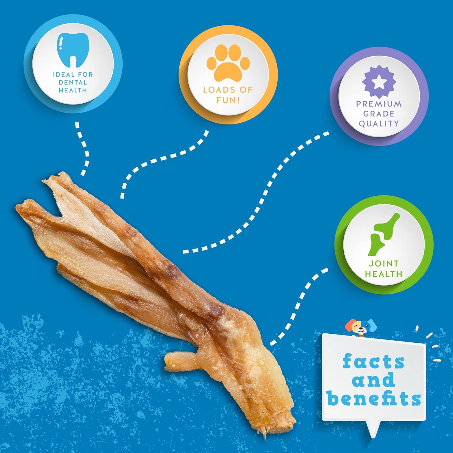 Jack&Pup Duck Feet for Dogs (1kg), Single Ingredient, Air Dried Duck Treats for Dogs Big and Small, High in Protein - Image 2