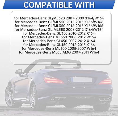 Miniatura 2 de Bolso trasero de la suspensión de la amortiguación de aire, compatible con Mercedes-Benz GLML320 GL350 ML350 X164 X166 W164 W166 2005-2015,