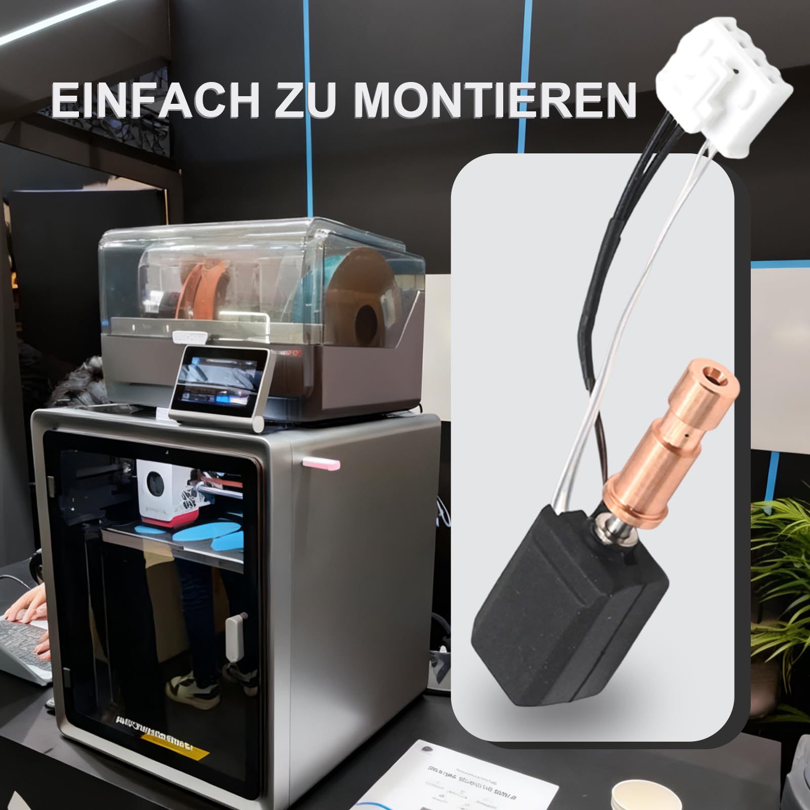 Zestaw do podgrzewania, odporna na zużycie dysza, zamiennik do Anycubic Kobra S1, zamiennik do drukarek 3D ACE Pro, nadaje się do tworzyw PLA ABS, PETG TPU