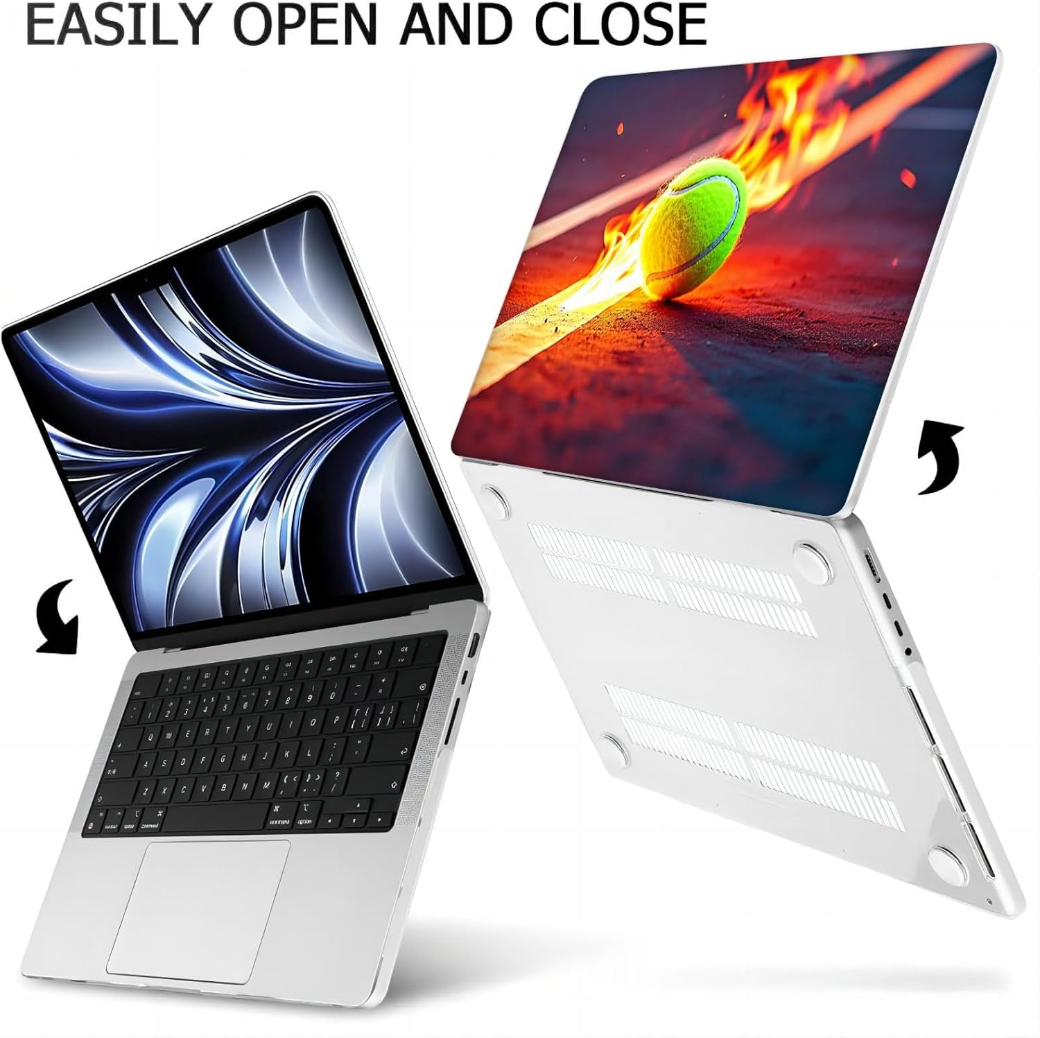 Compatible with MacBook Neo 13-inch, Hard Shell Case with Keyboard Cover and Screen Protector (A3404 A18 Pro chip, 2026 Release) - Tennis MC21499