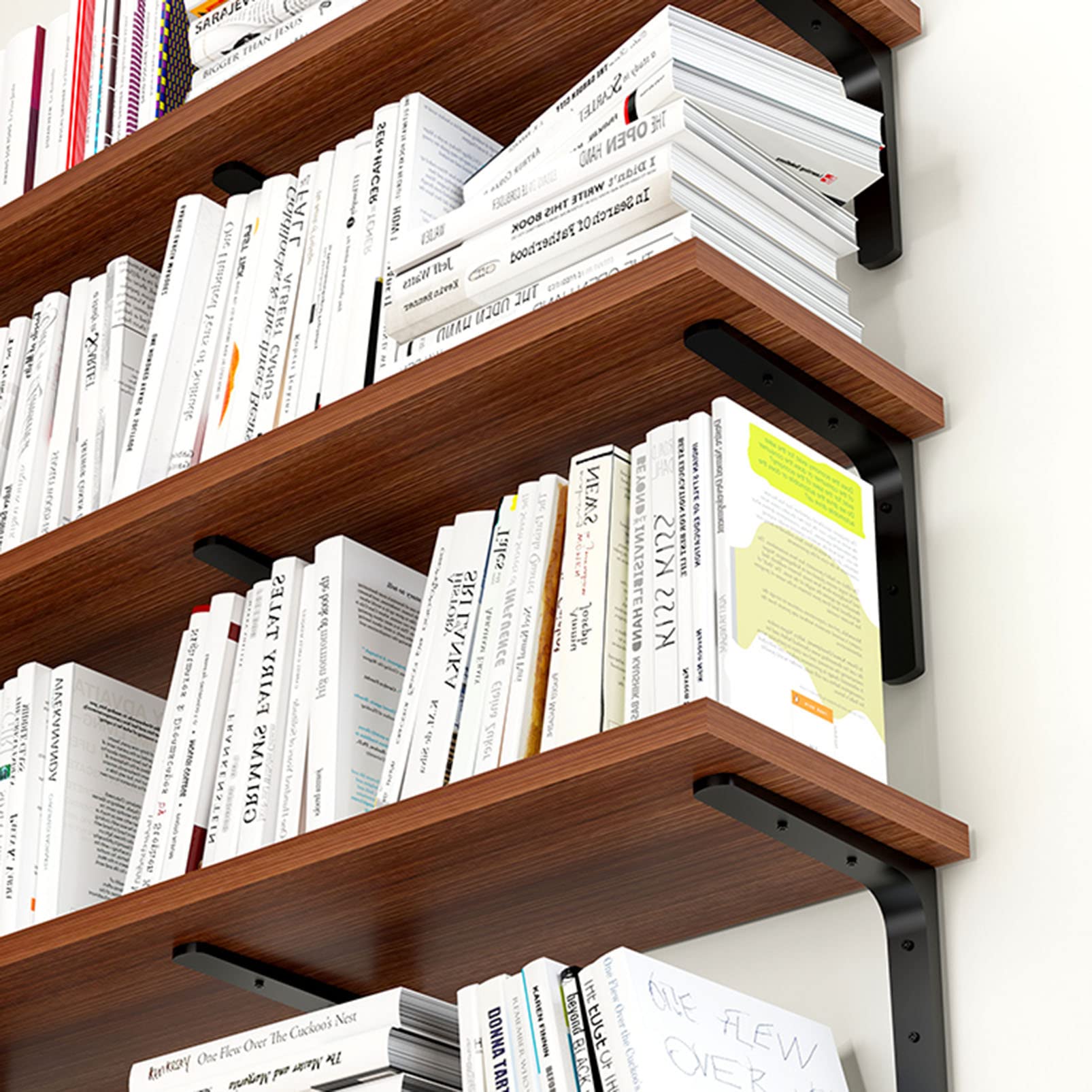 Mensole sospese a parete Grande mensola pensile in legno, Scaffalatura per garage Scaffale ad angolo, Scaffale per libreria a parete, Organizzatori a parete per bagno Cucina Soggiorno Lavanderia