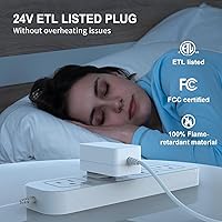 Vista 2 de ASOKO Enchufe de luz LED para debajo del gabinete, luz blanca fría regulable 5000K, paquete de 4 luces LED de 12 pulgadas enlazables para debajo