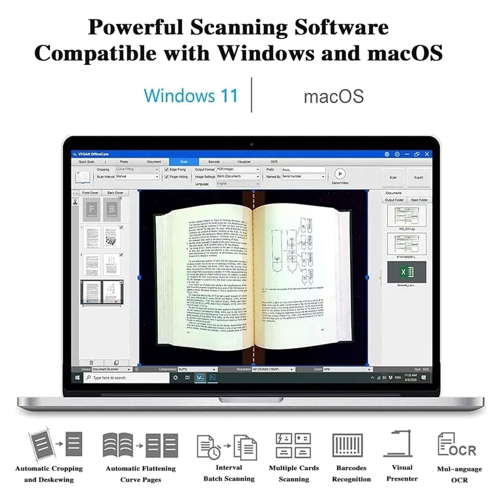 Cámara de documentos Carner S21 A2/A3 Escáner de libros y documentos de gran formato con escáner de documentos de 23 MP de alta resolución y en varios idiomas