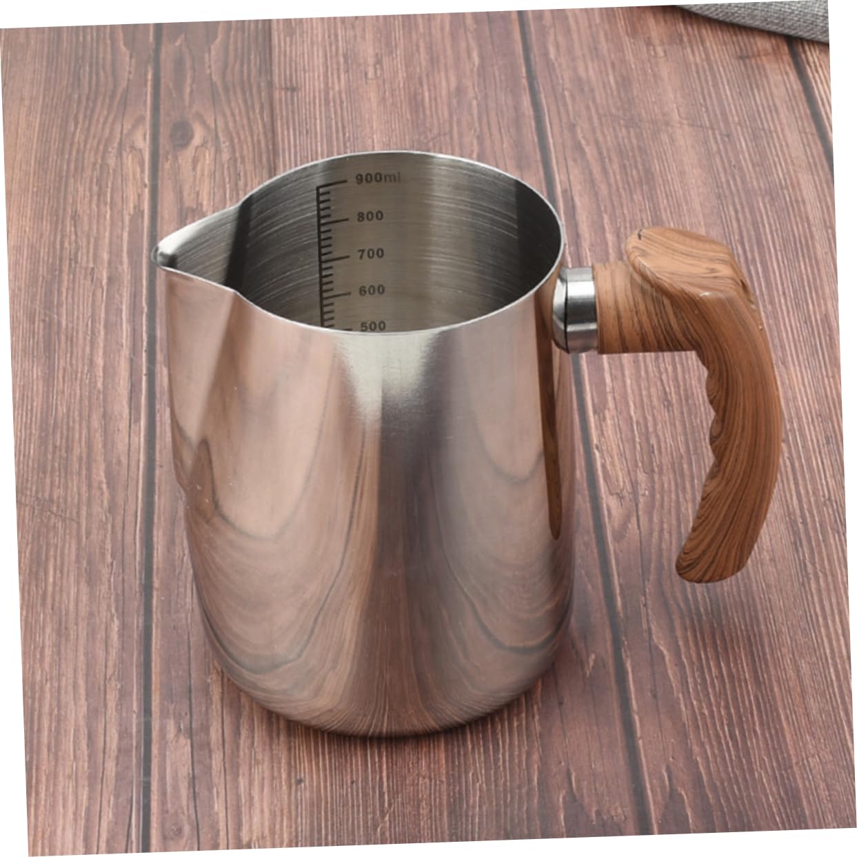 STOBOK Tazza per Sciogliere la Cera per Candele Fai da Te in Acciaio Inox, 950ml, Manico Ergonomico e Beccuccio, per Creare Candele in Casa