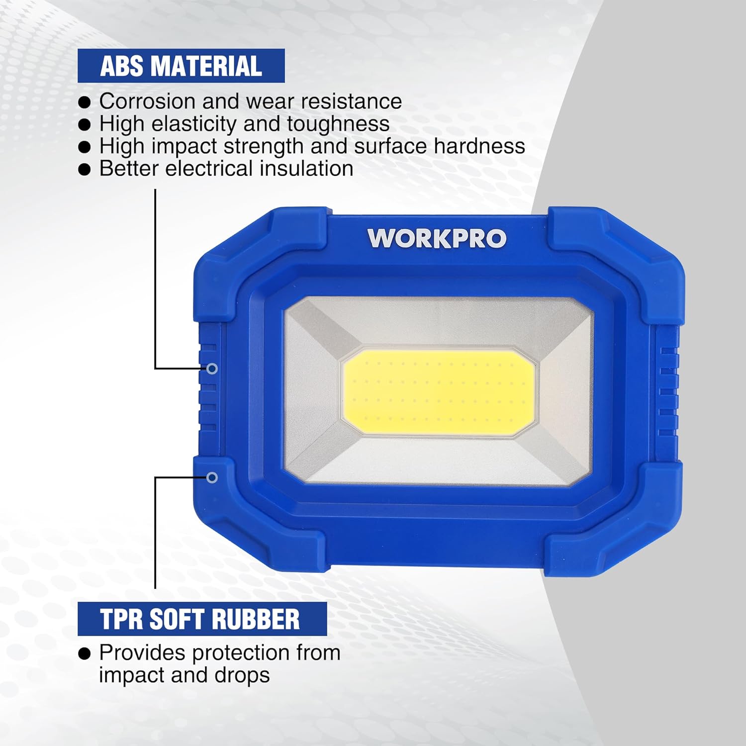 WORKPRO LED Work Light, Rechargeable Magnetic Work Lights with Stand, Portable 2000LM COB Flood Light for Camping, Fishing, Car Repair, Job Site Lighting, Hiking, 4 Modes, 2 Pack - Image 5