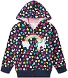 Toddler Girls Fleece Jackets Cotton Unicorn Hoodie Sweatshirt Fall Winter Zipper Coat Warm Hooded Sweater 2t-7t