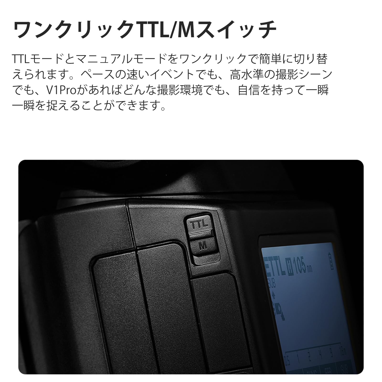 Amazon | GODOX V1Pro-C TTL リチウムイオン丸頭カメラフラッシュ、1 