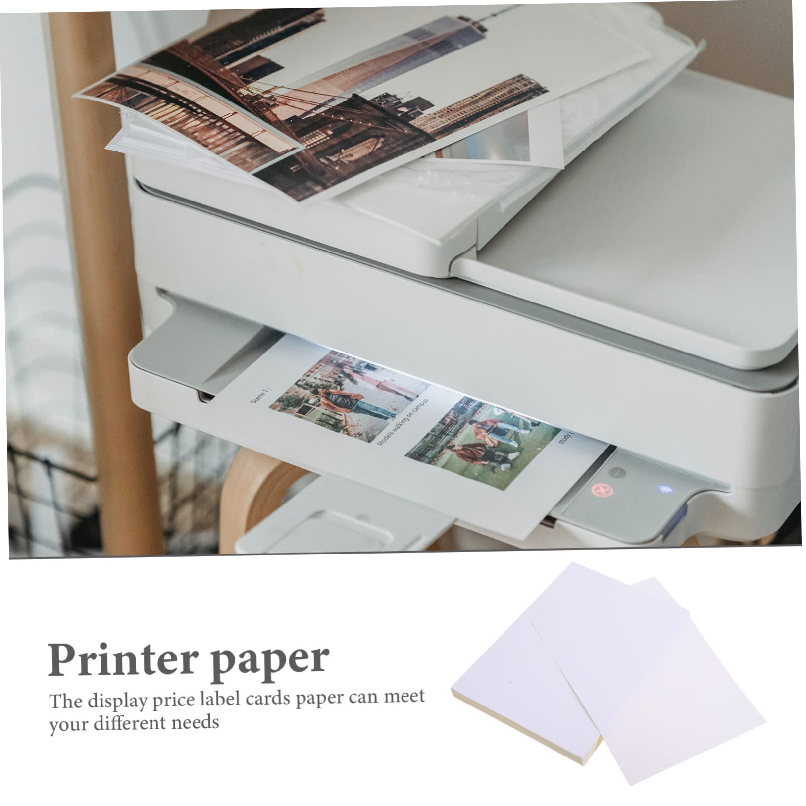 Papier Autocollant Blanc A4 100 Feuilles, Étiquettes Imprimables